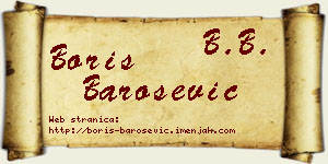 Boris Barošević vizit kartica